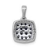 Gemstone & Diamond Square Halo Pendants