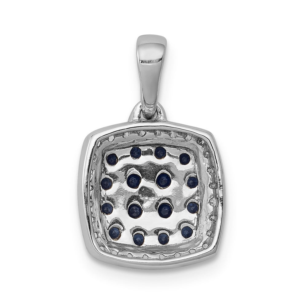 Gemstone & Diamond Square Halo Pendants