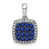 Gemstone & Diamond Square Halo Pendants