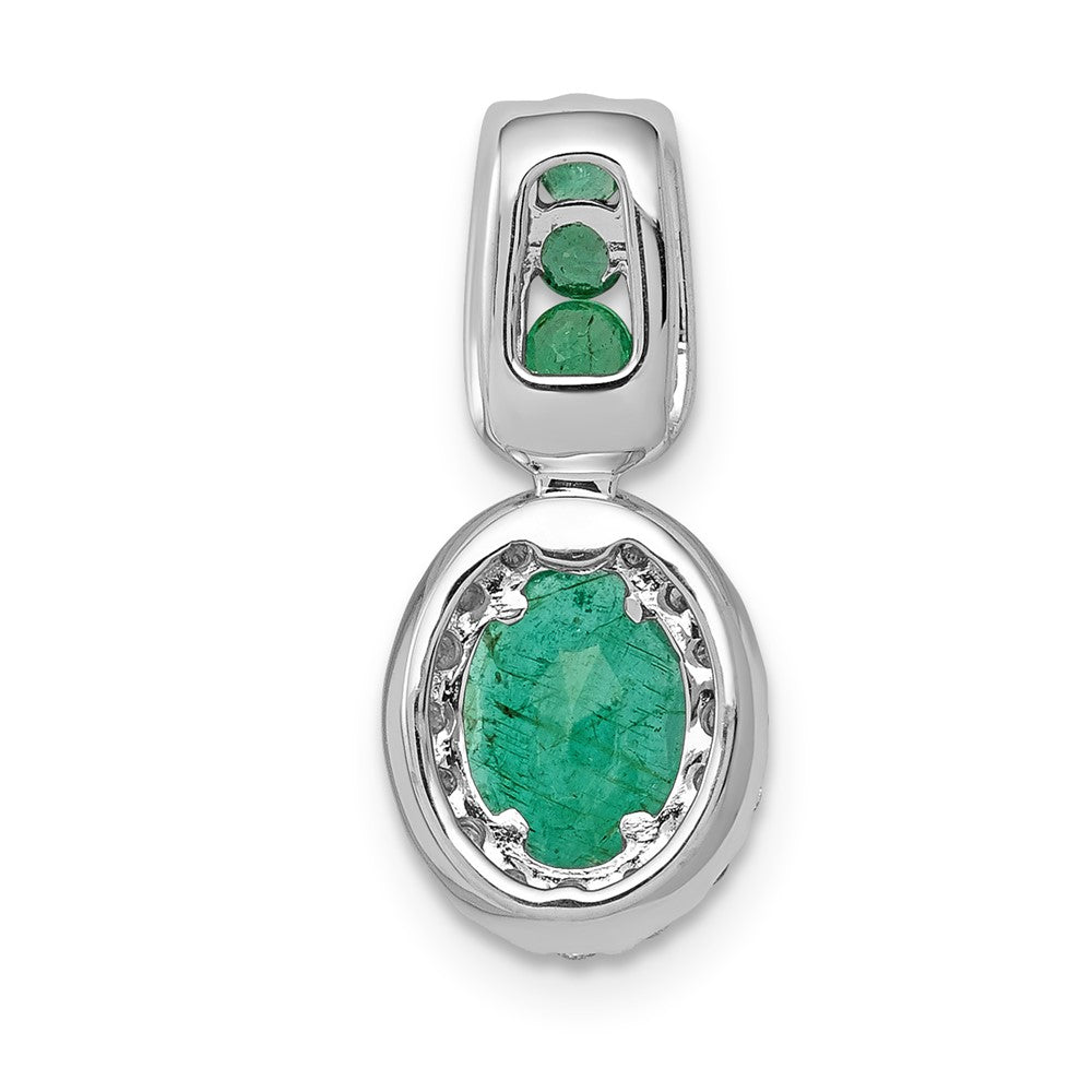 Oval Gemstone and Diamond Halo Pendants