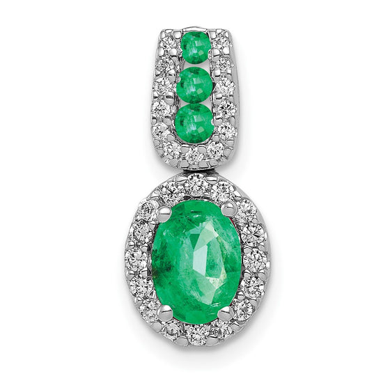 Oval Gemstone and Diamond Halo Pendants