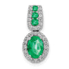 Oval Gemstone and Diamond Halo Pendants