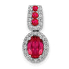 Diamond and Gemstone Halo Pendants