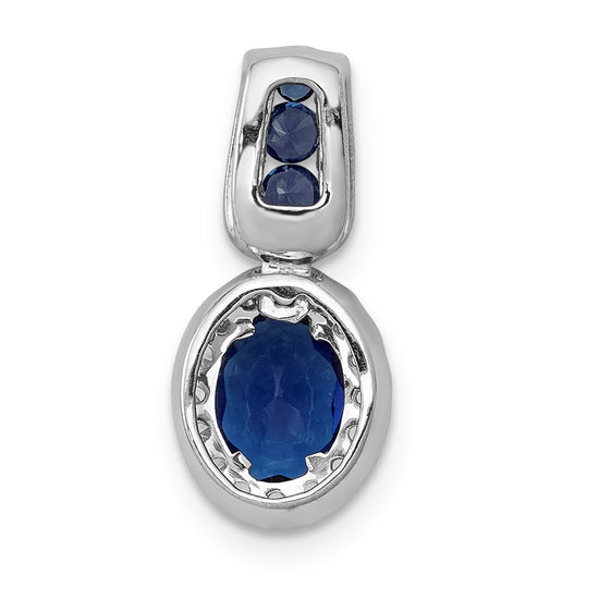 Oval Gemstone and Diamond Halo Pendants