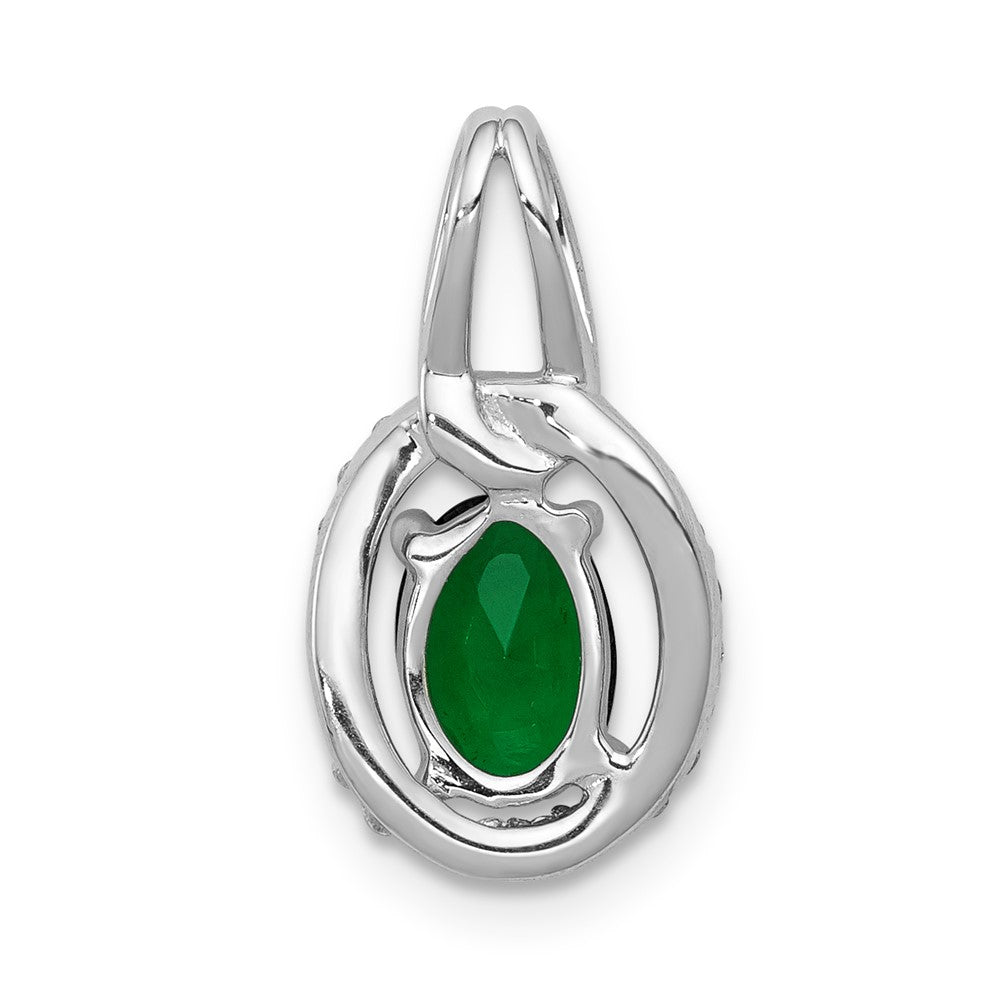 Oval Gemstone and Diamond Halo Pendants