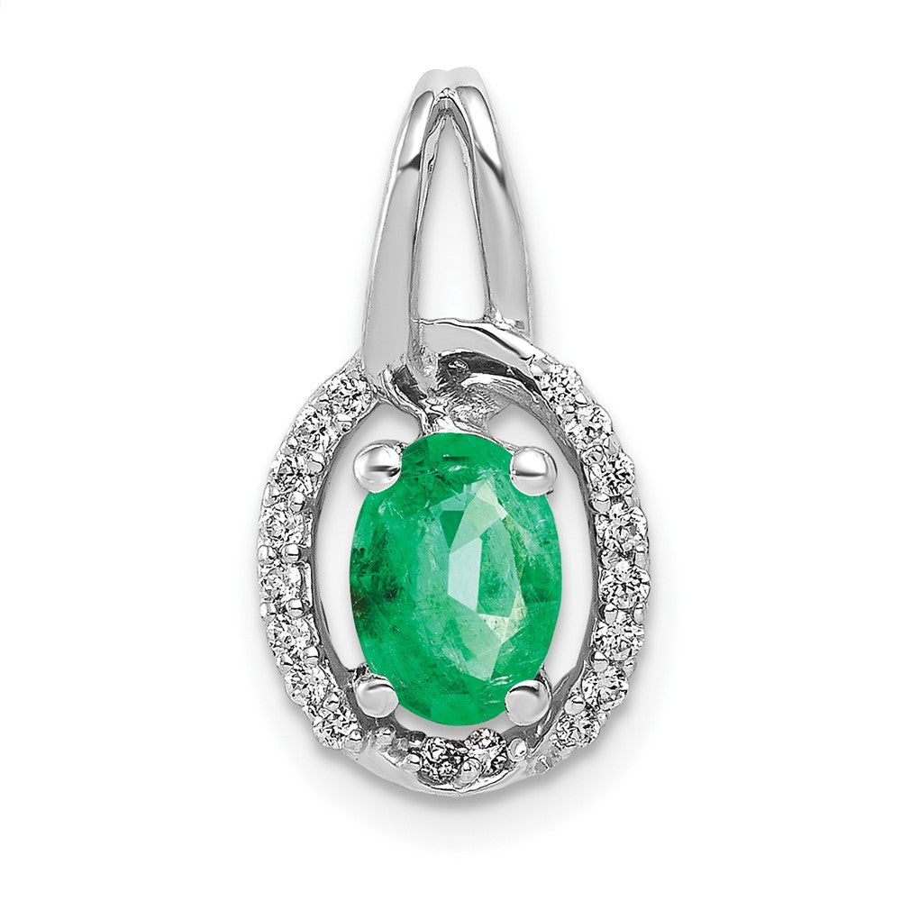 Oval Gemstone and Diamond Halo Pendants