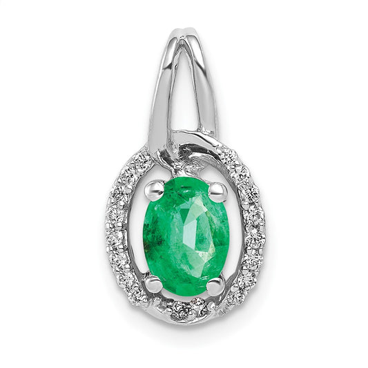 Oval Gemstone and Diamond Halo Pendants