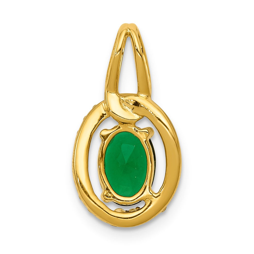 Oval Gemstone and Diamond Halo Pendants
