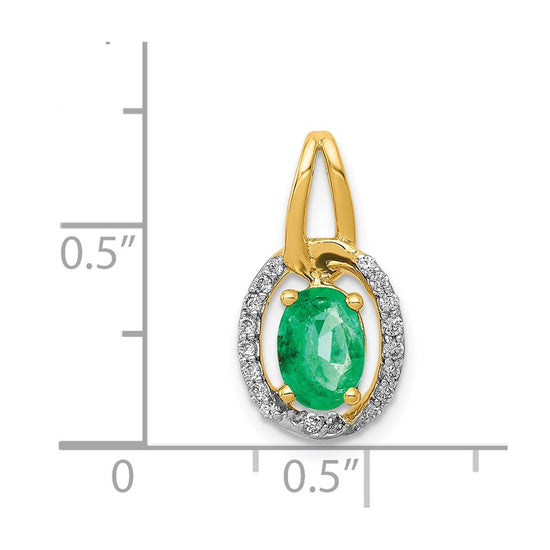 Oval Gemstone and Diamond Halo Pendants