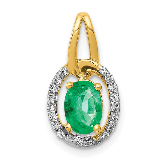 Oval Gemstone and Diamond Halo Pendants