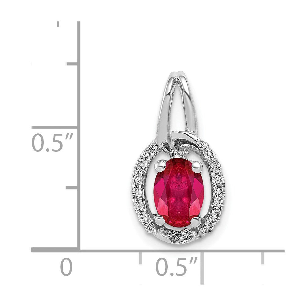 Oval Gemstone and Diamond Halo Pendants