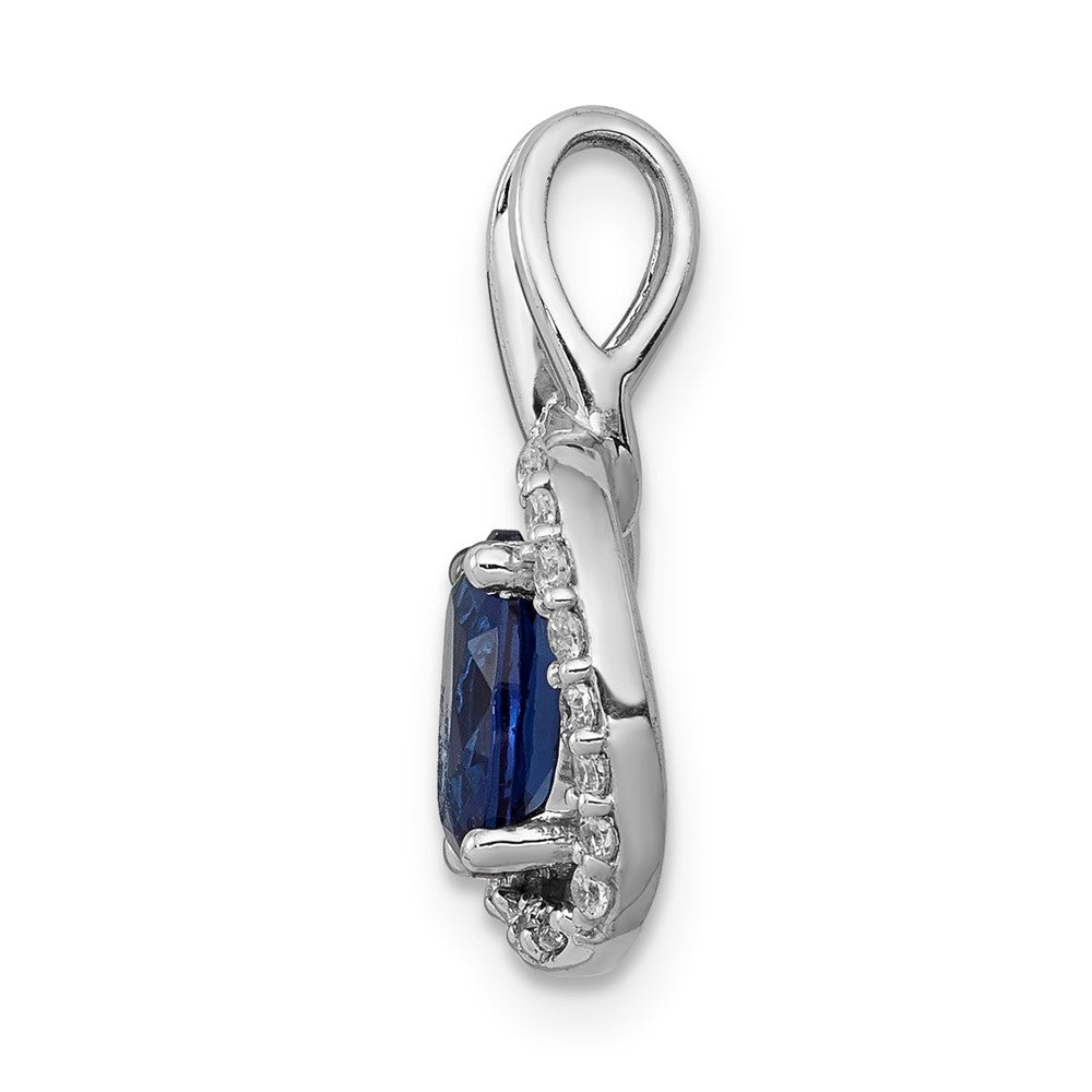 Oval Gemstone and Diamond Halo Pendants