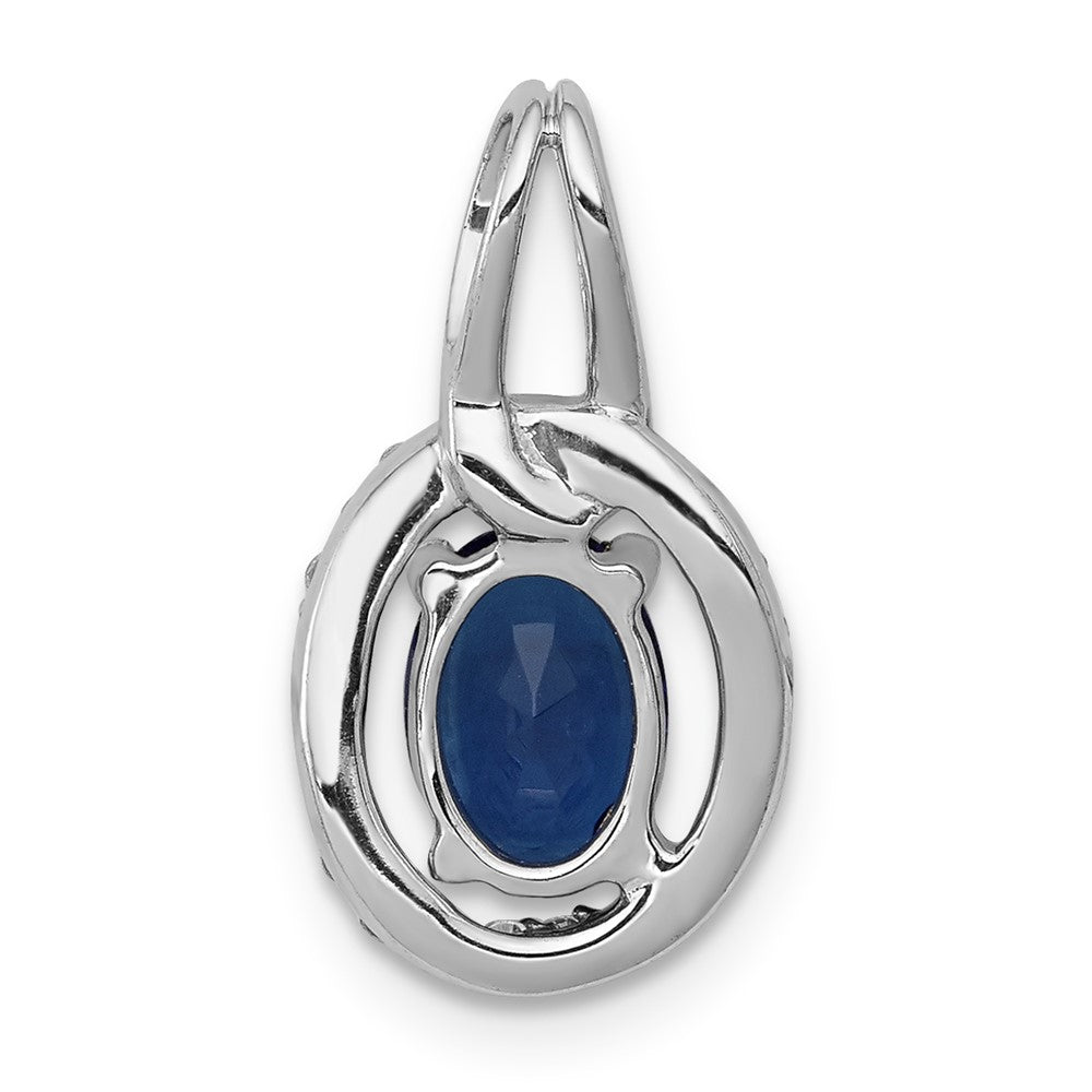Oval Gemstone and Diamond Halo Pendants