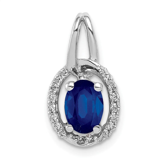 Oval Gemstone and Diamond Halo Pendants