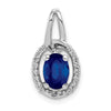Oval Gemstone and Diamond Halo Pendants