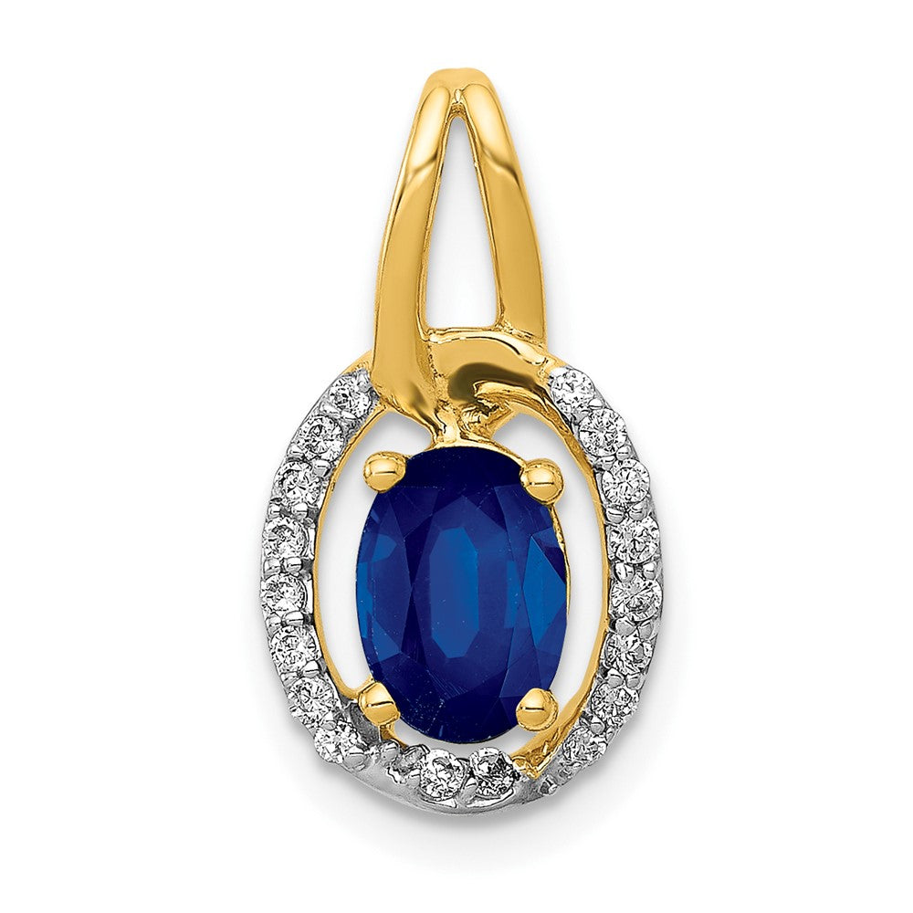 Oval Gemstone and Diamond Halo Pendants