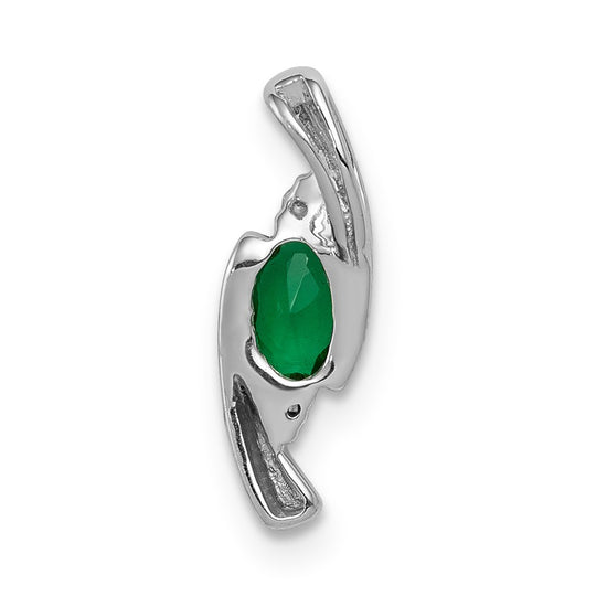 Oval Gemstone & Diamond Pendants