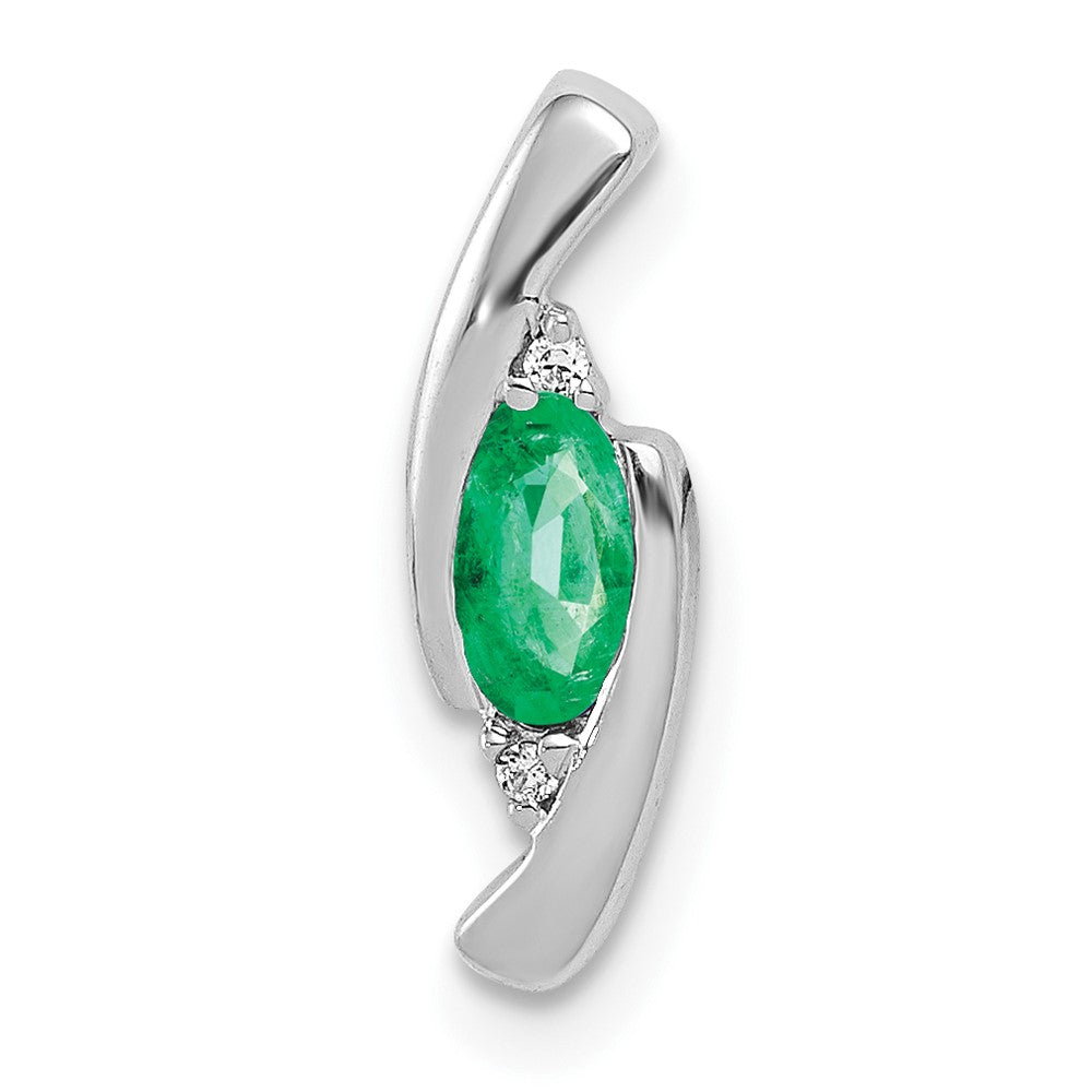 Oval Gemstone & Diamond Pendants