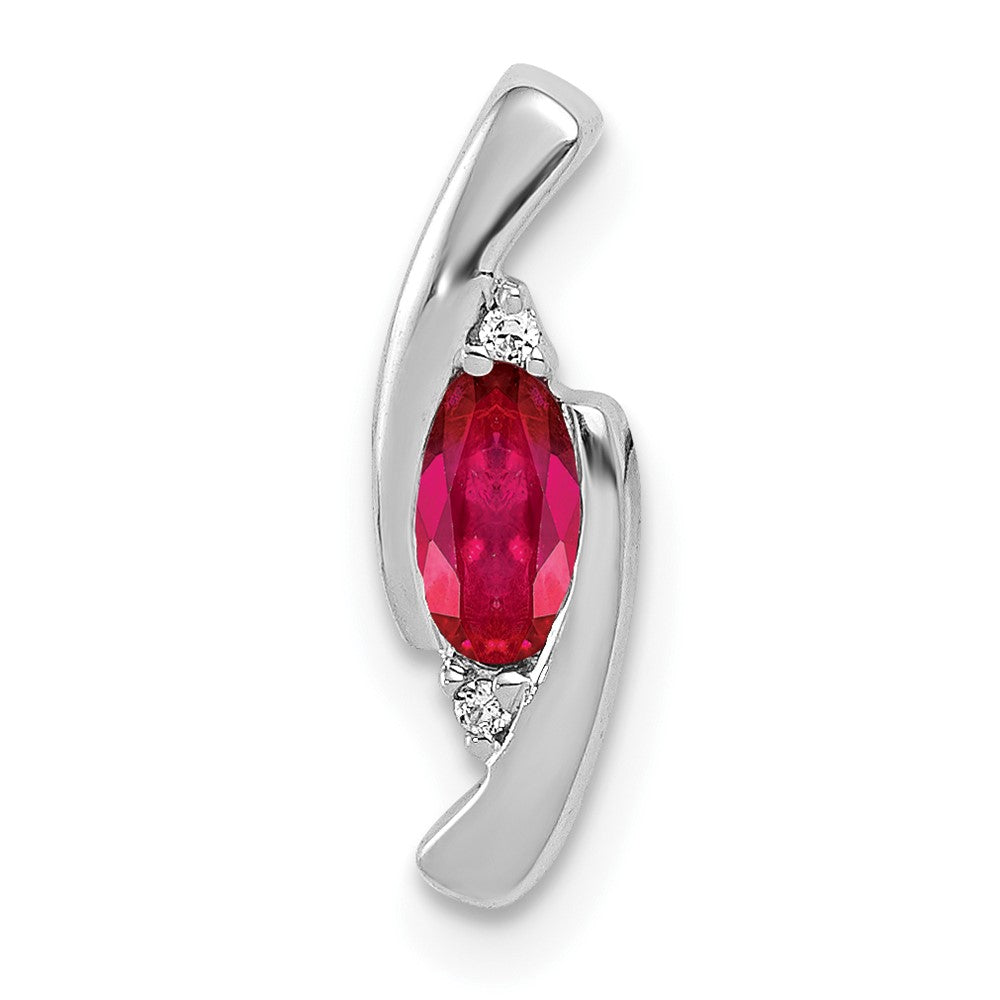 Oval Gemstone & Diamond Pendants