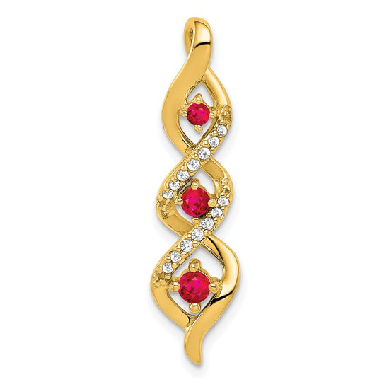Gemstone & Diamond Twisted Chain Slides