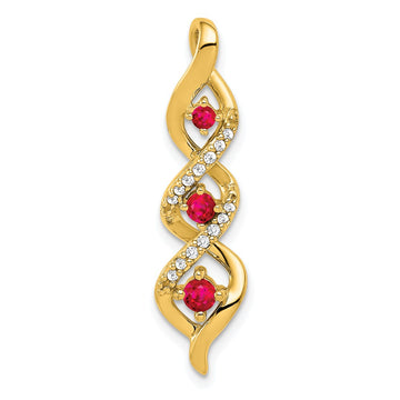 Gemstone & Diamond Twisted Chain Slides