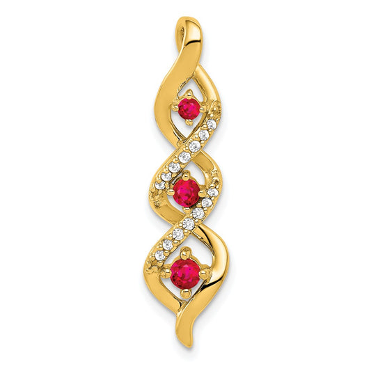 Gemstone & Diamond Twisted Chain Slides