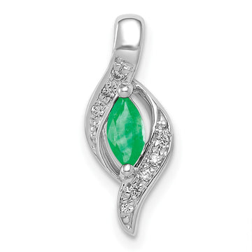 Marquise Gemstone and Diamond Pendants
