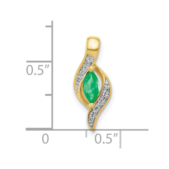 Marquise Gemstone and Diamond Pendants