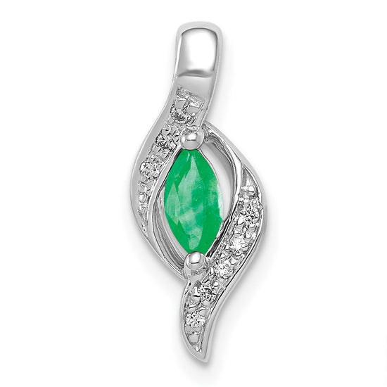 Marquise Gemstone and Diamond Pendants
