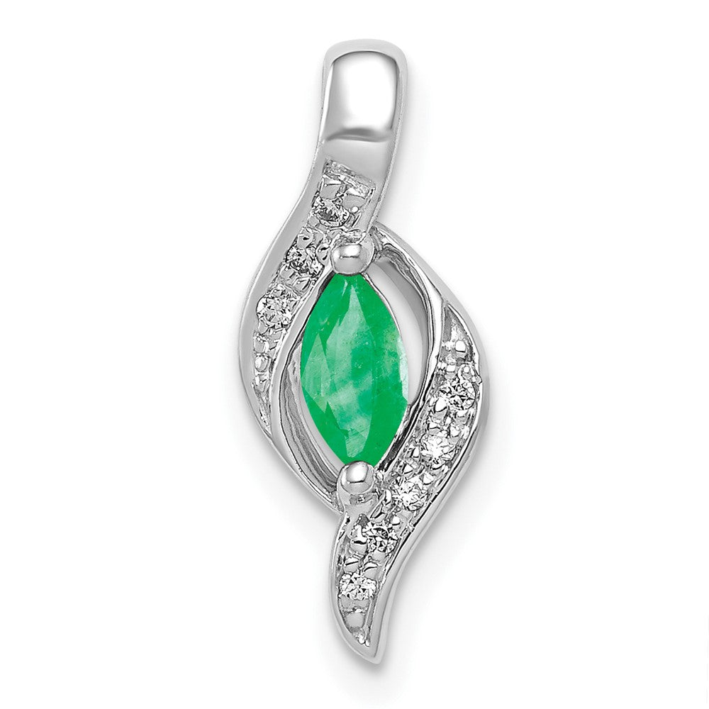 Marquise Gemstone and Diamond Pendants