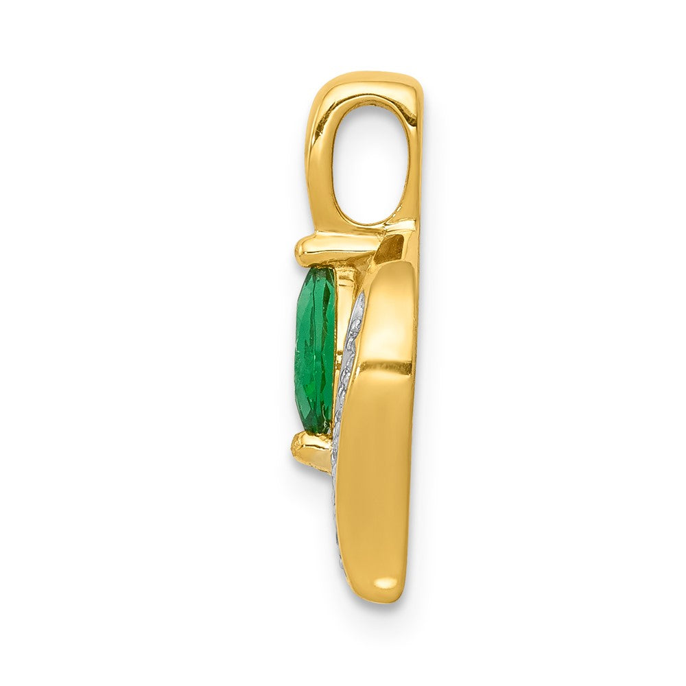Marquise Gemstone and Diamond Pendants