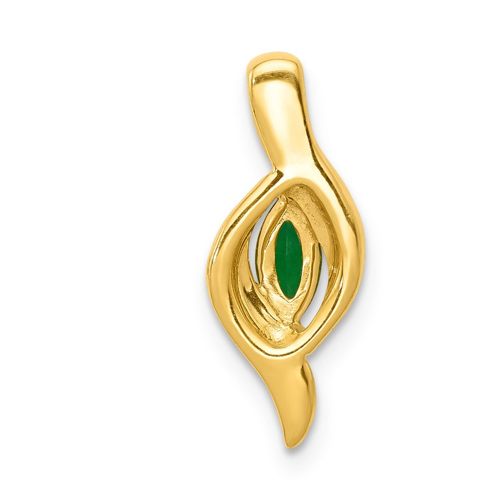 Marquise Gemstone and Diamond Pendants