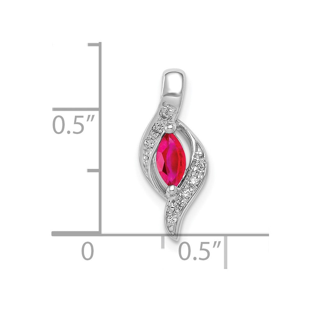 Marquise Gemstone and Diamond Pendants
