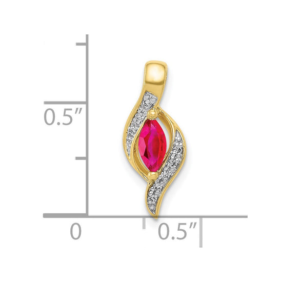 Marquise Gemstone and Diamond Pendants
