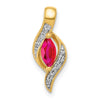 Marquise Gemstone and Diamond Pendants