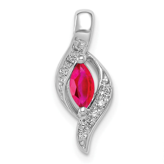 Marquise Gemstone and Diamond Pendants