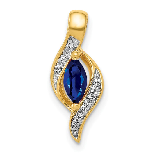 Marquise Gemstone and Diamond Pendants