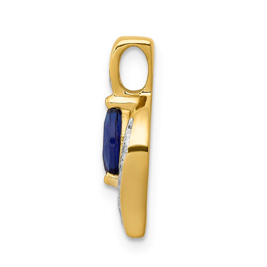 Marquise Gemstone and Diamond Pendants