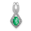 Oval Gemstone & Diamond Pendants