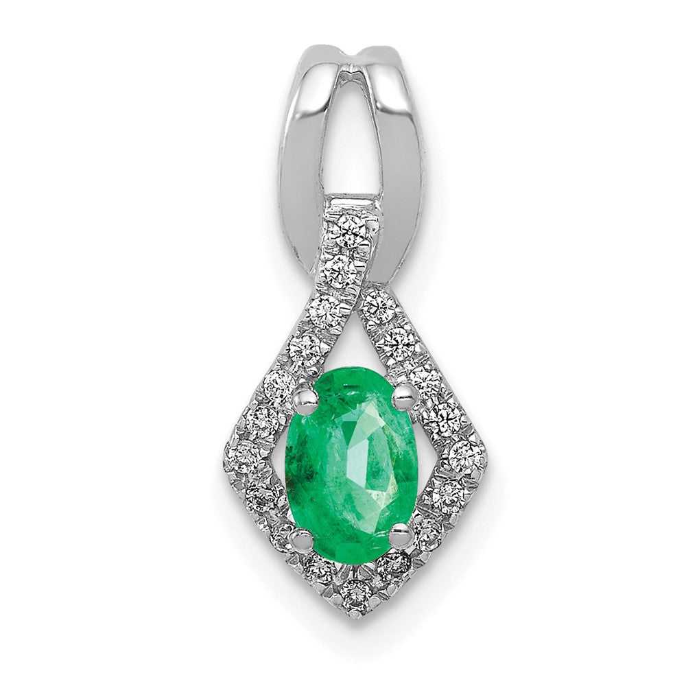 Oval Gemstone & Diamond Pendants