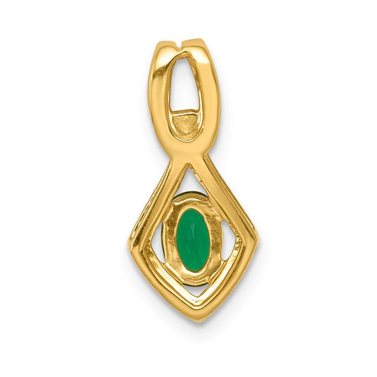 Oval Gemstone & Diamond Pendants