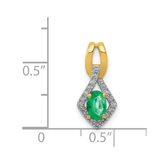 Oval Gemstone & Diamond Pendants