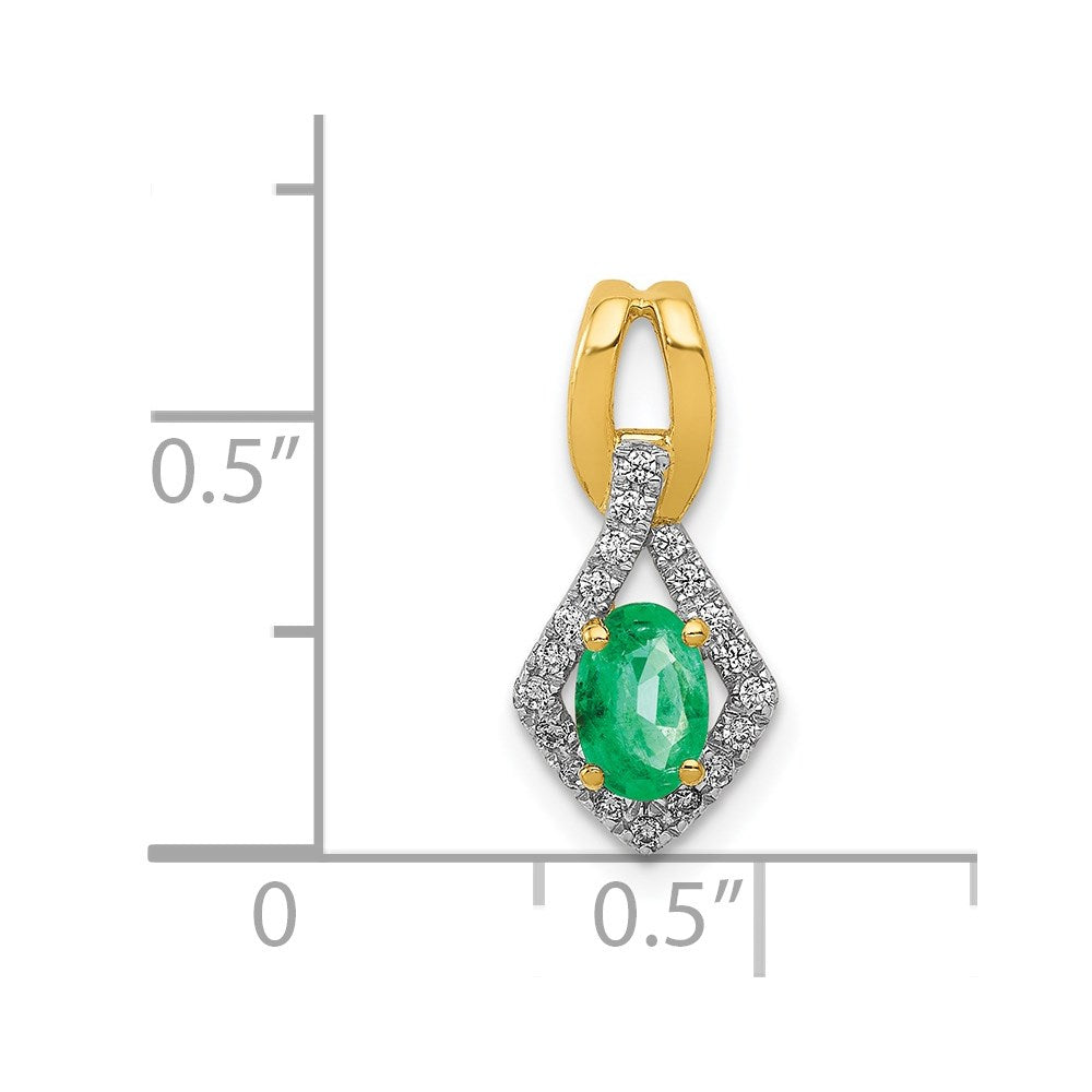 Oval Gemstone & Diamond Pendants