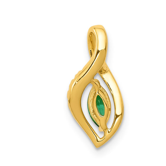 Marquise Gemstone and Diamond Pendants