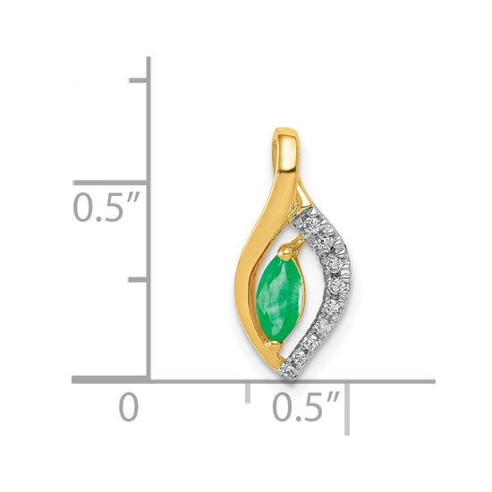 Marquise Gemstone and Diamond Pendants