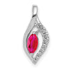 Marquise Gemstone and Diamond Pendants