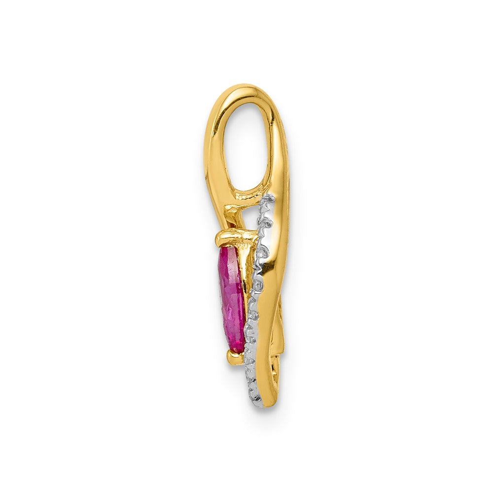 Marquise Gemstone and Diamond Pendants