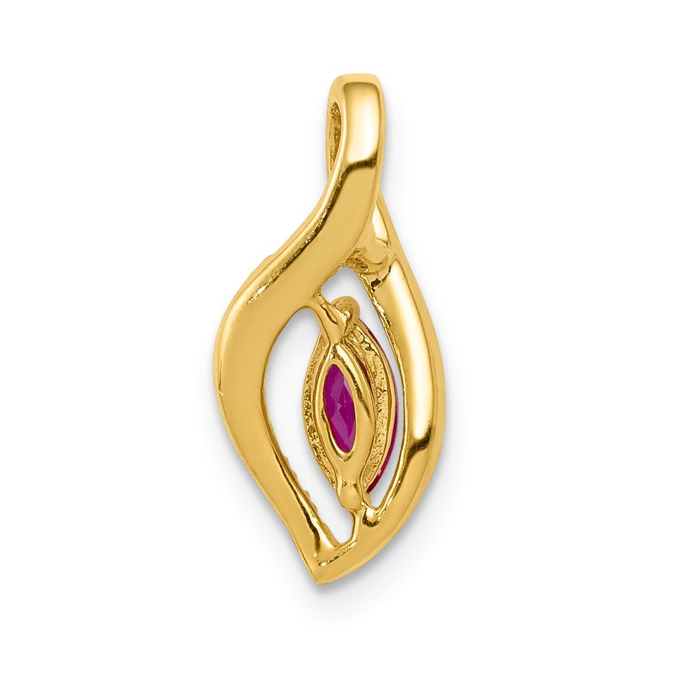 Marquise Gemstone and Diamond Pendants
