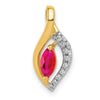 Marquise Gemstone and Diamond Pendants