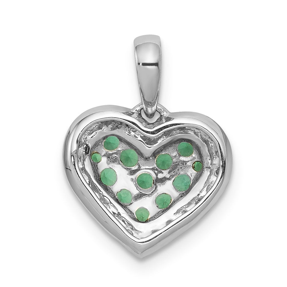 Gemstone and Diamond Heart Pendants